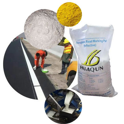 Penanda jalan termoplastik reflektif tinggi Cat bubuk Lapisan dengan manik-manik kaca Terutama produk resin