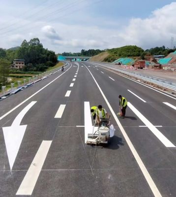 Hot Melt Thermoplastic Road Marking Paint Kuning Warna halus dan mengalir