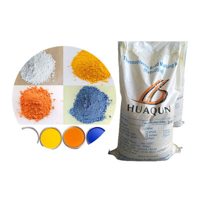 Warna putih dan kuning Warna penanda jalan termoplastik dengan visibilitas tinggi