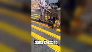 Perbaikan Zebra Crossing di Pakistan | Cat Marka Jalan Termoplastik Kuning
